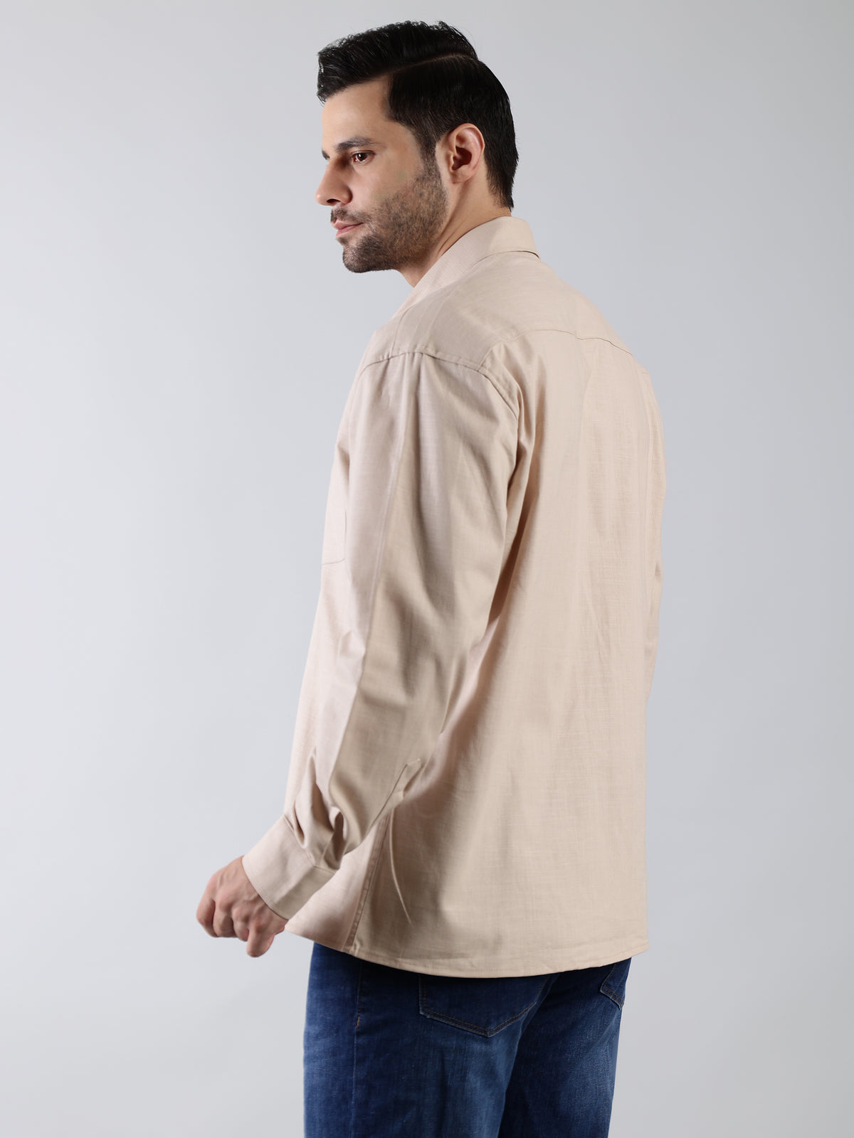 Urban Trendy Solid Cotton Shirt