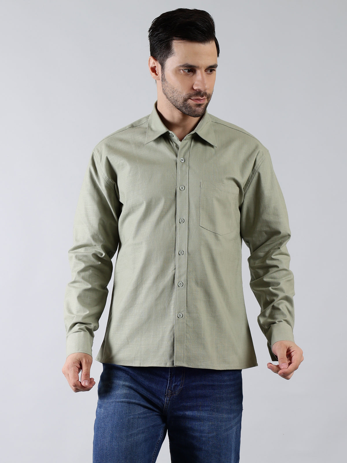 Relaxed Fit Solid Summer Shirt