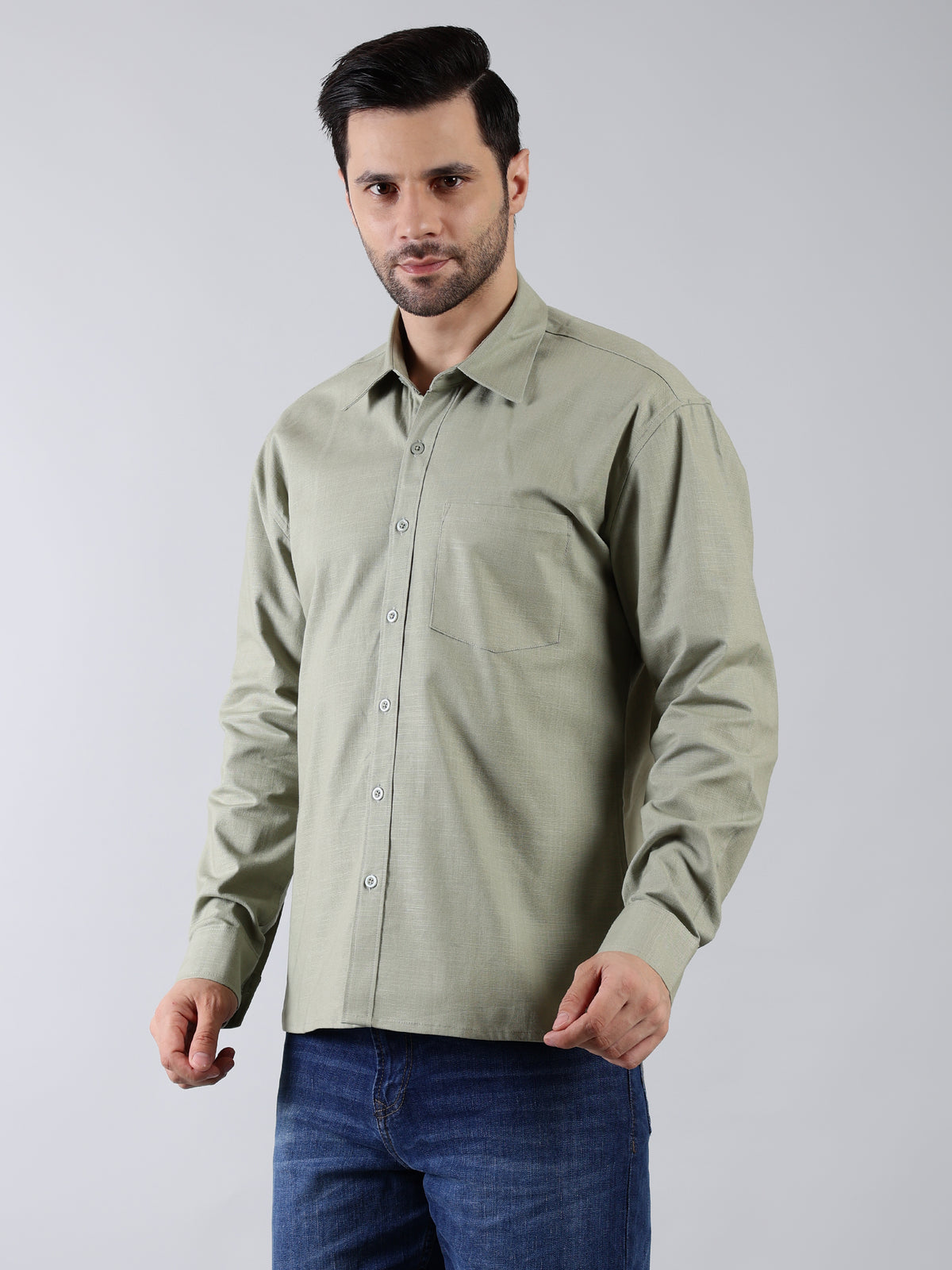 Relaxed Fit Solid Summer Shirt