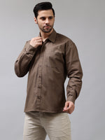 Solid Color Linen Blend Shirt