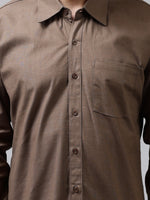 Solid Color Linen Blend Shirt