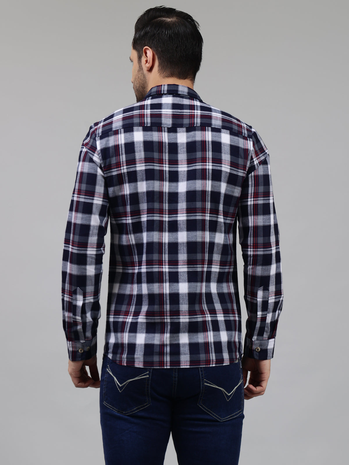 Slim Fit Checkered Casual Shirt