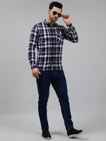 Slim Fit Checkered Casual Shirt