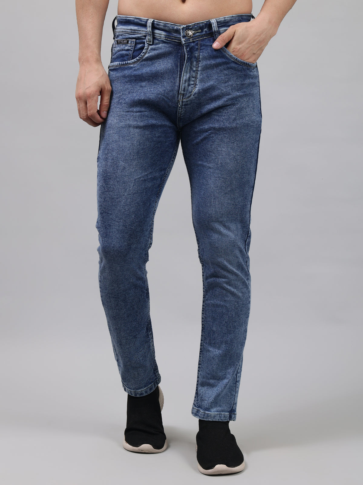 Dark Wash Stretch Denim Men's Jeans