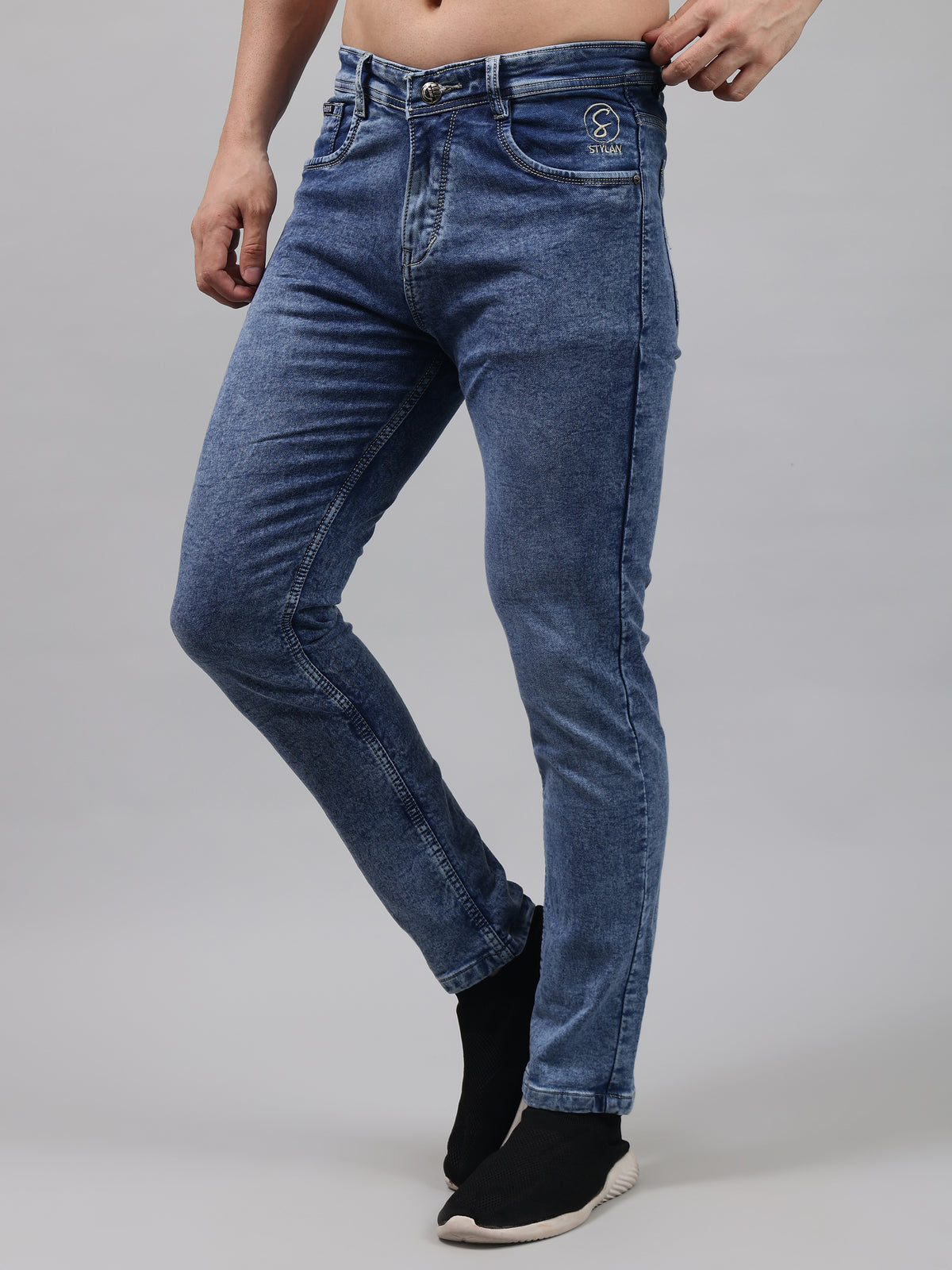 Dark Wash Stretch Denim Men's Jeans