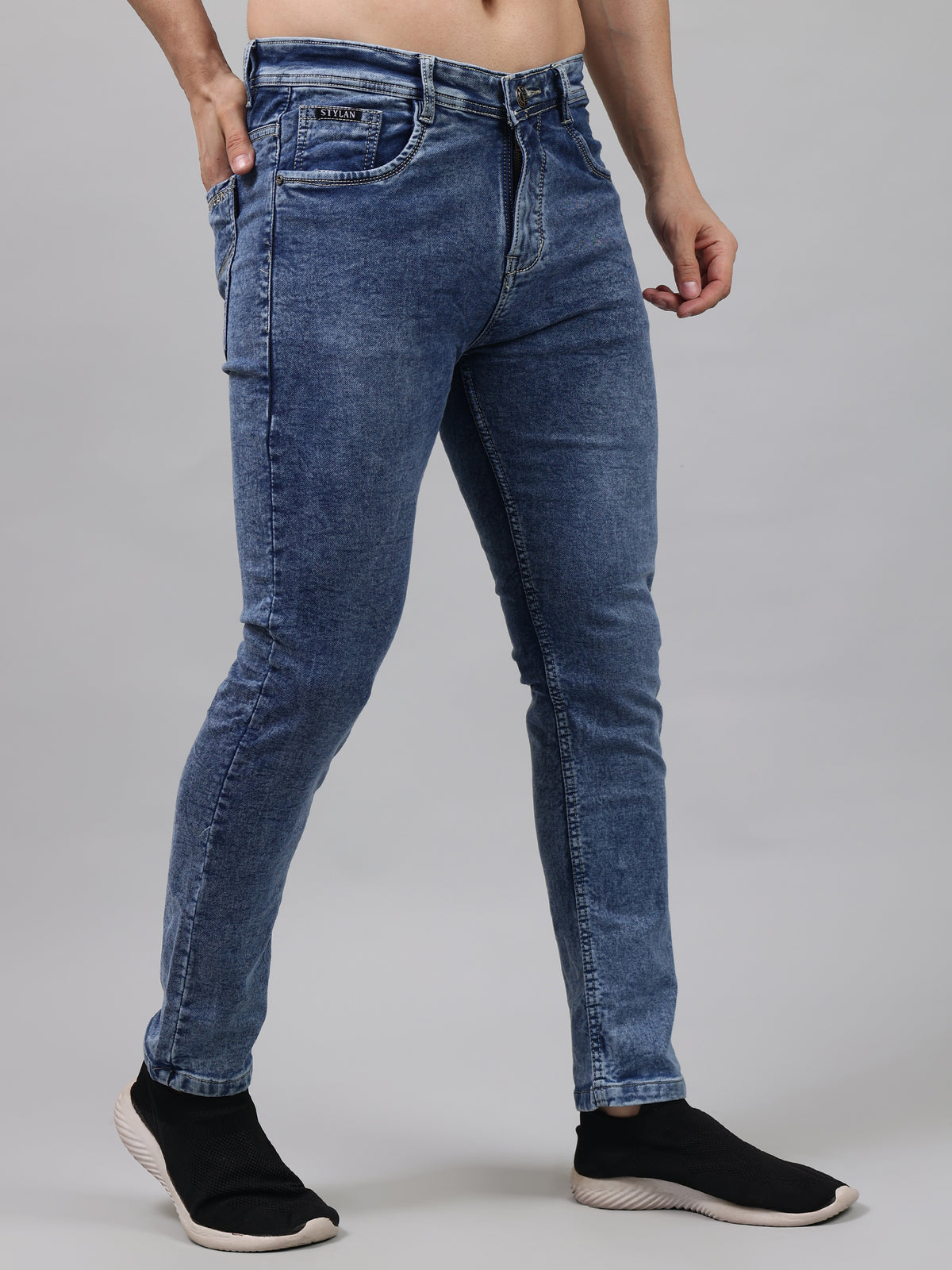 Dark Wash Stretch Denim Men's Jeans