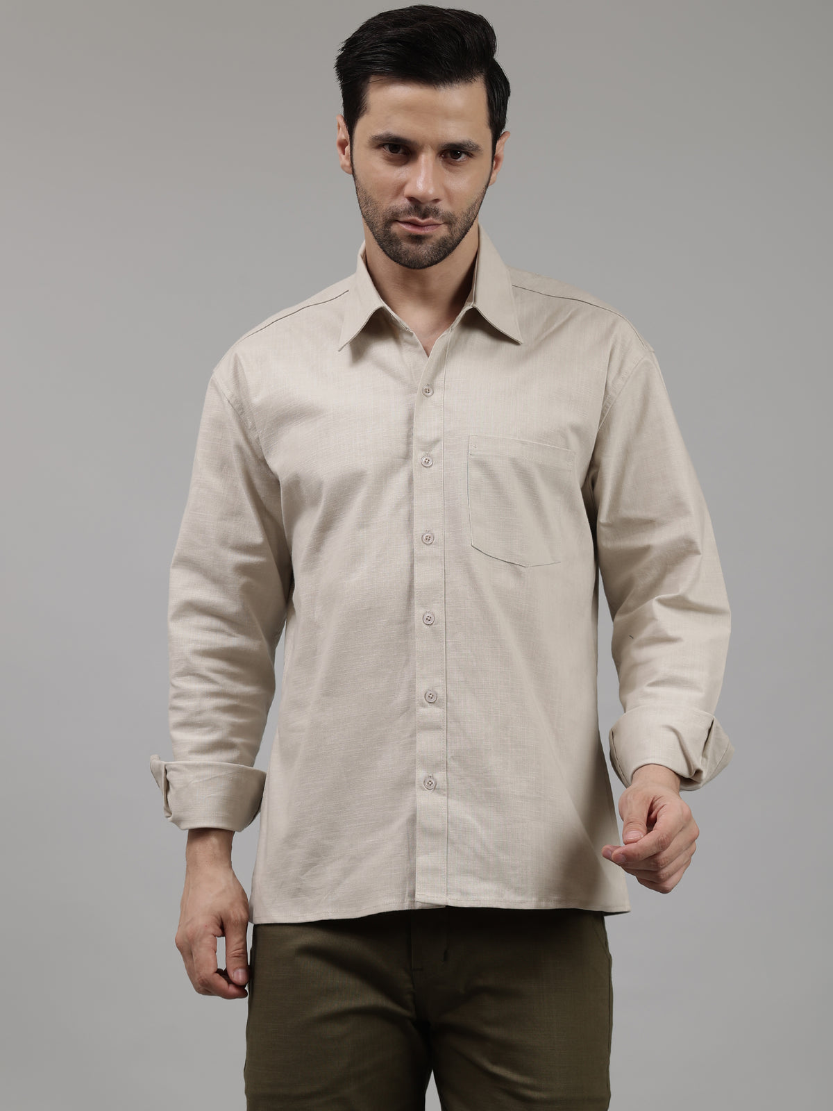 Casual Comfort Regular Fit Solid Shirt