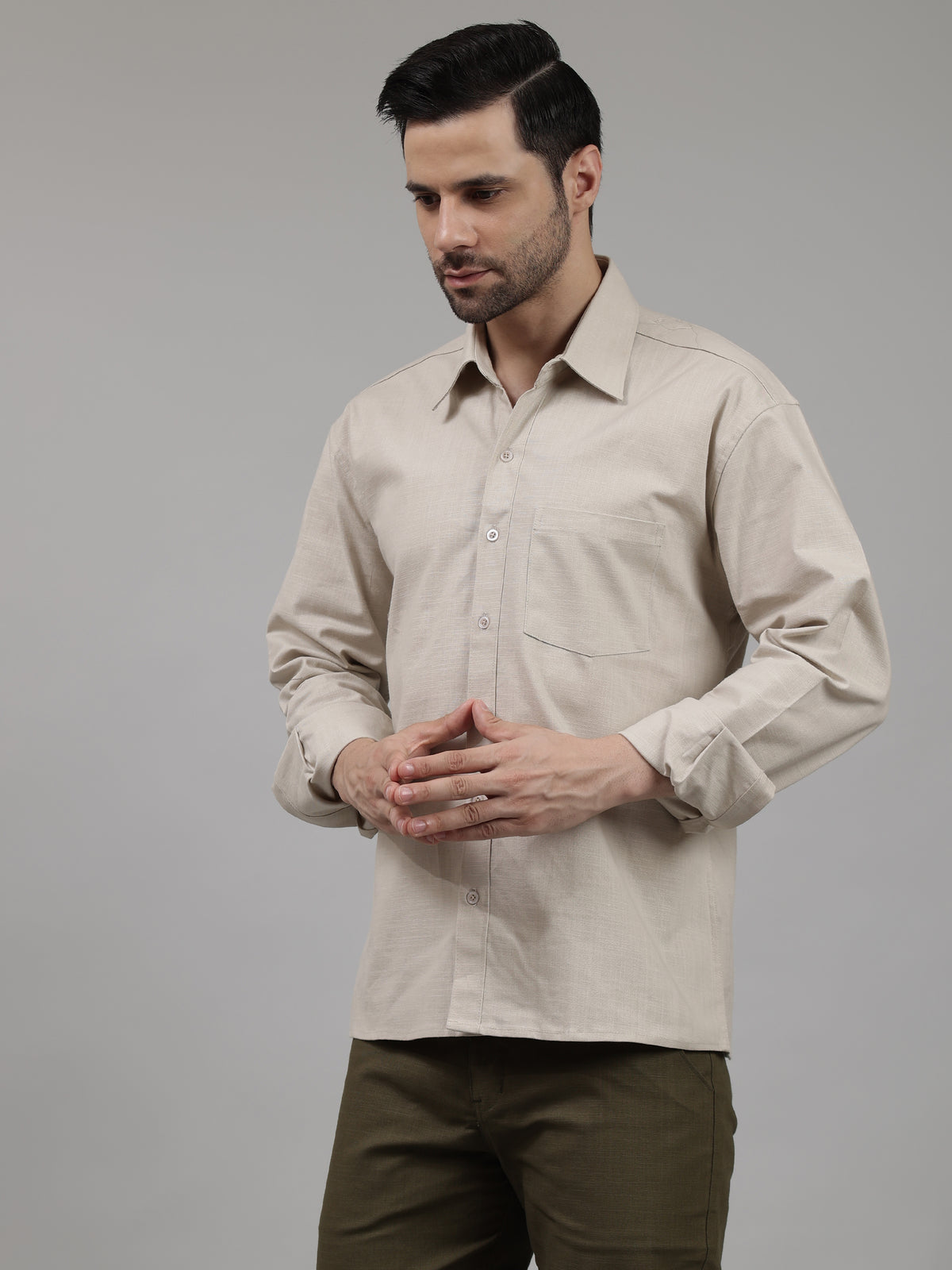 Casual Comfort Regular Fit Solid Shirt