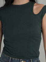 Bold Contrast Solid Crop Top