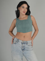 Classic Fit Solid Crop Top