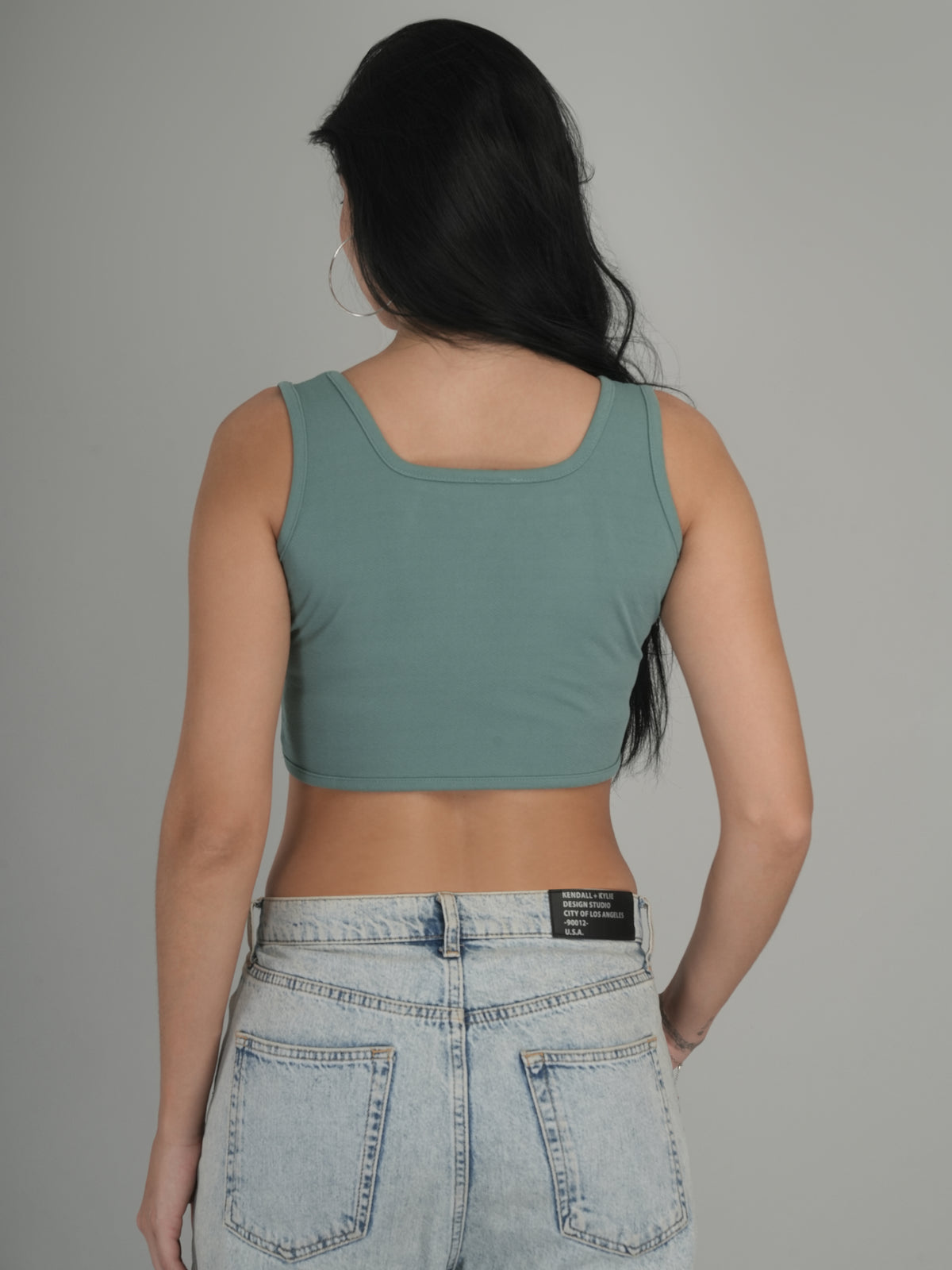 Classic Fit Solid Crop Top