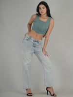 Classic Fit Solid Crop Top