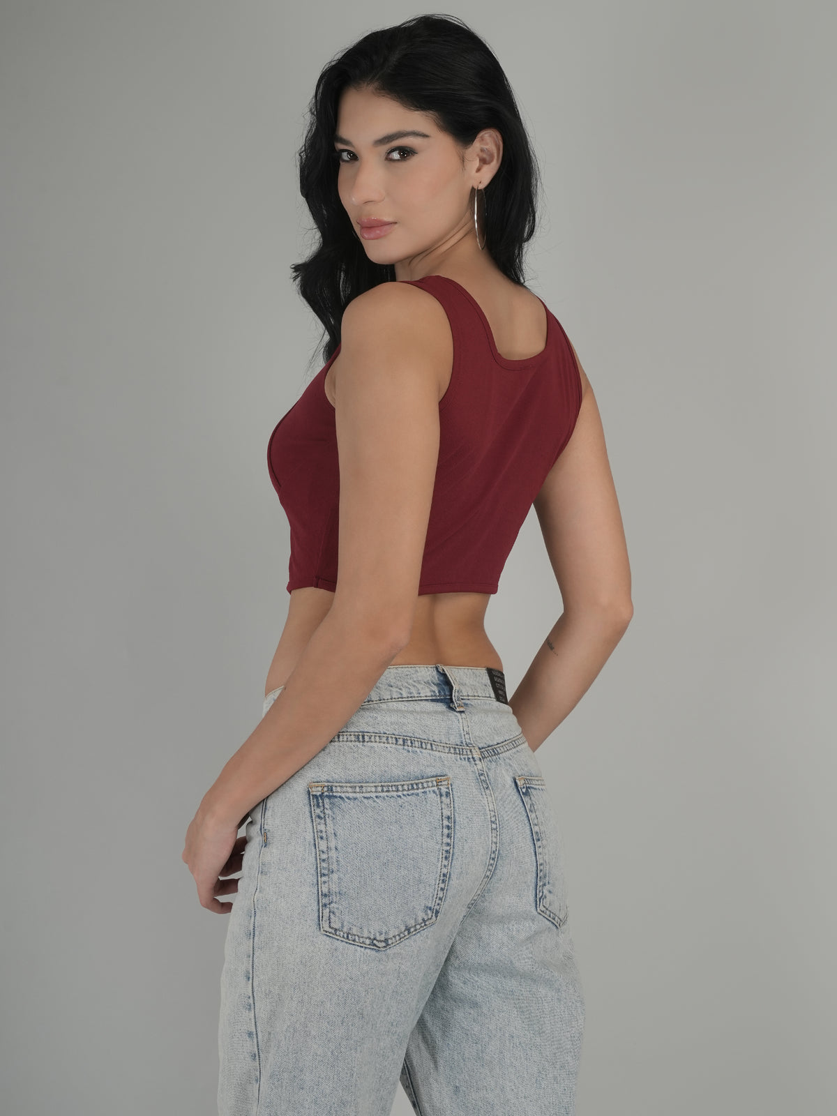 Vibrant Pulse Solid Crop Top