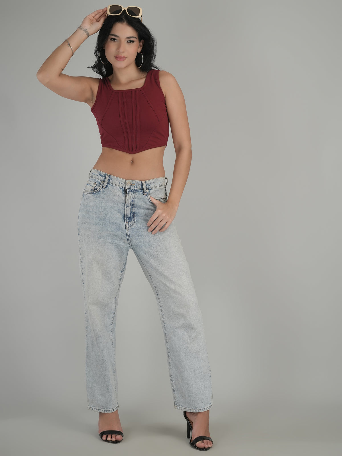 Vibrant Pulse Solid Crop Top