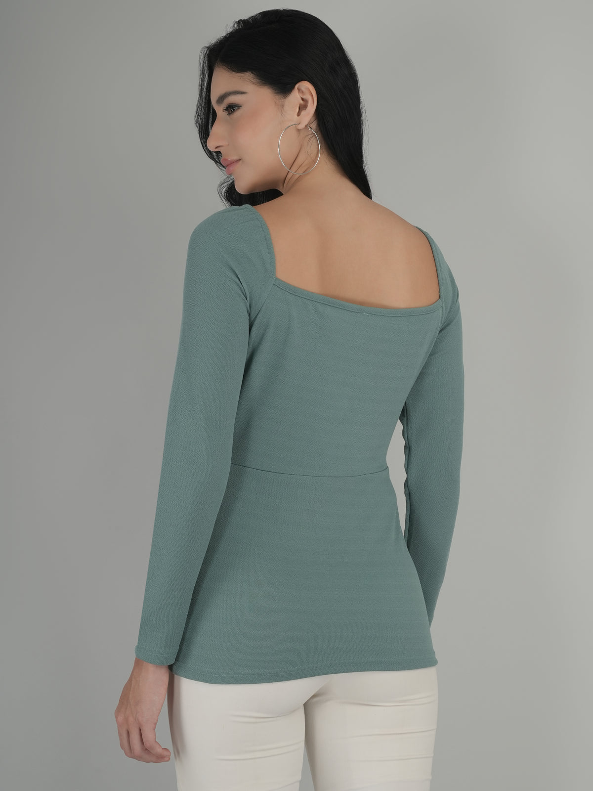 Elegant Hue Solid Crop Top