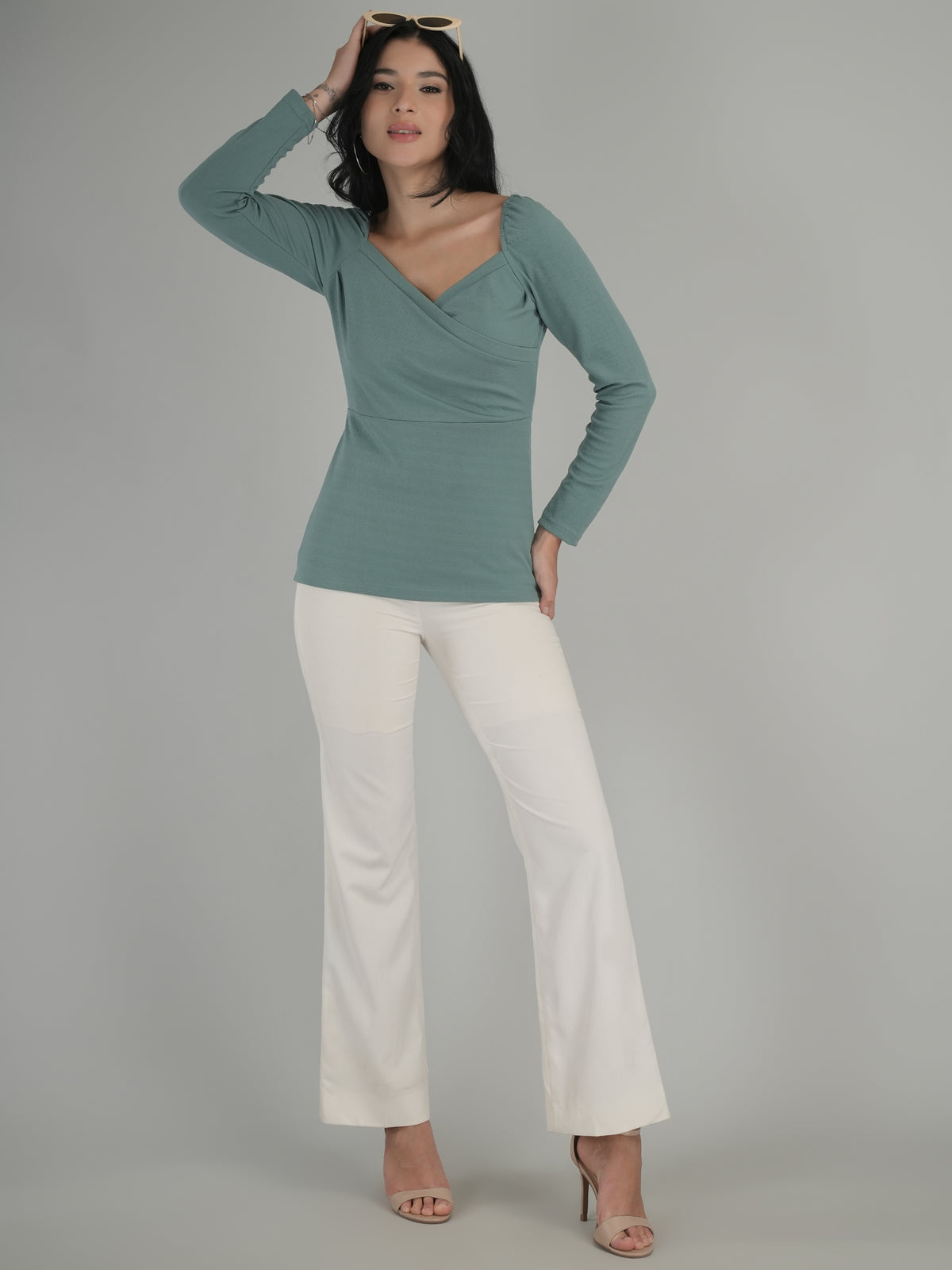 Elegant Hue Solid Crop Top