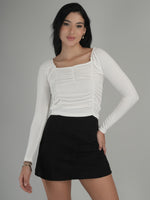 Vivid Charm Solid Crop Top