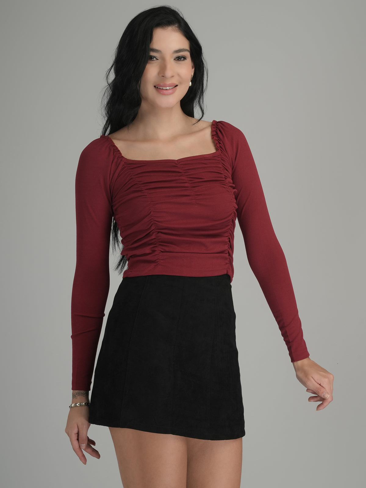 Soft Layers Solid Crop Top