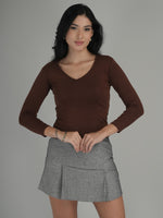 Vintage Dark Solid Crop Top