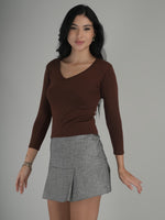 Vintage Dark Solid Crop Top