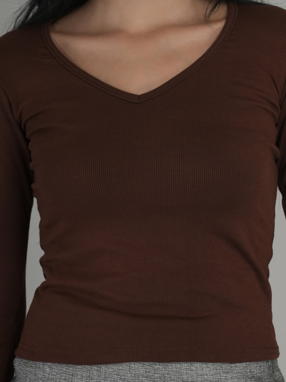 Vintage Dark Solid Crop Top