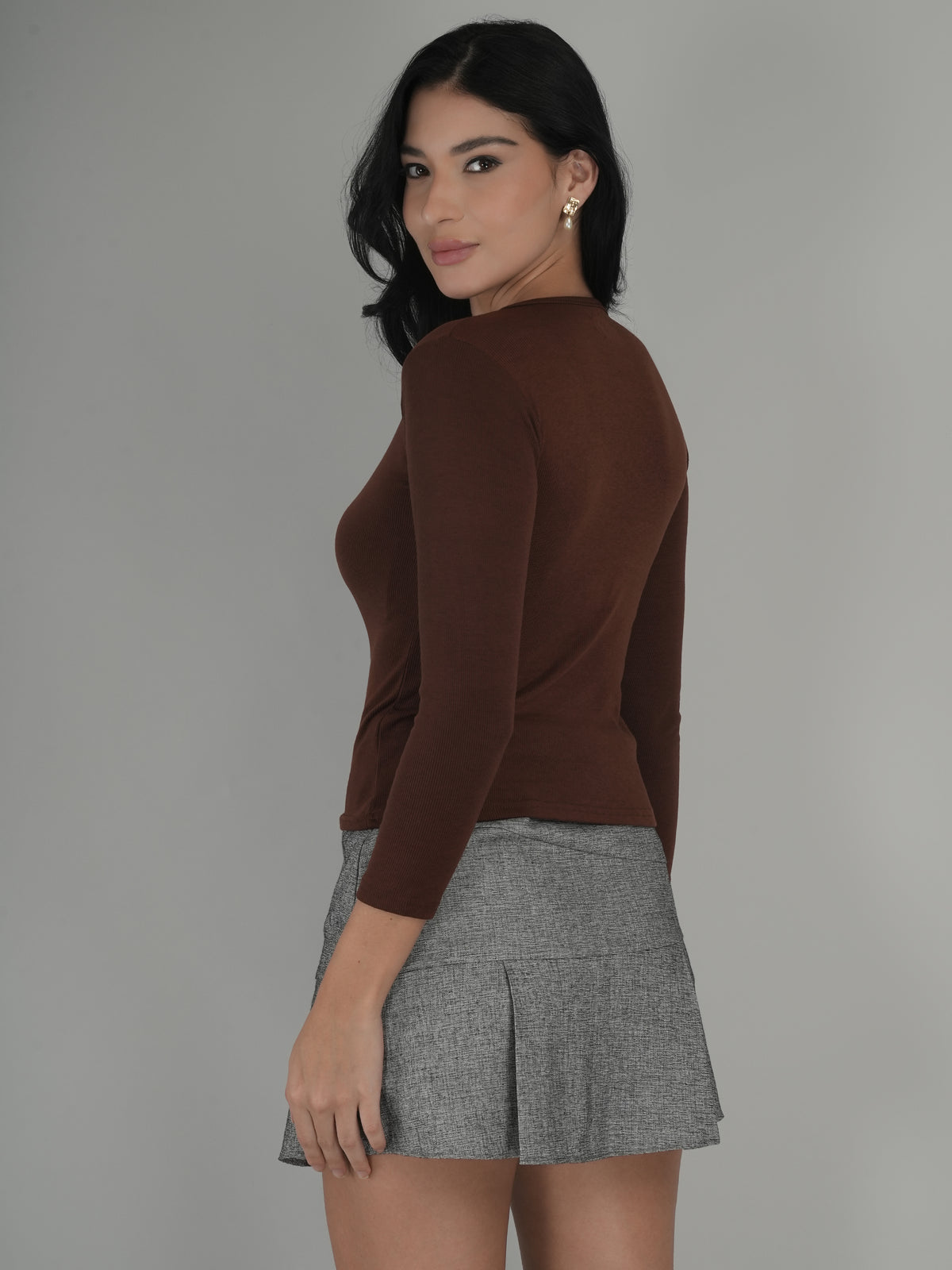 Vintage Dark Solid Crop Top