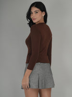 Vintage Dark Solid Crop Top