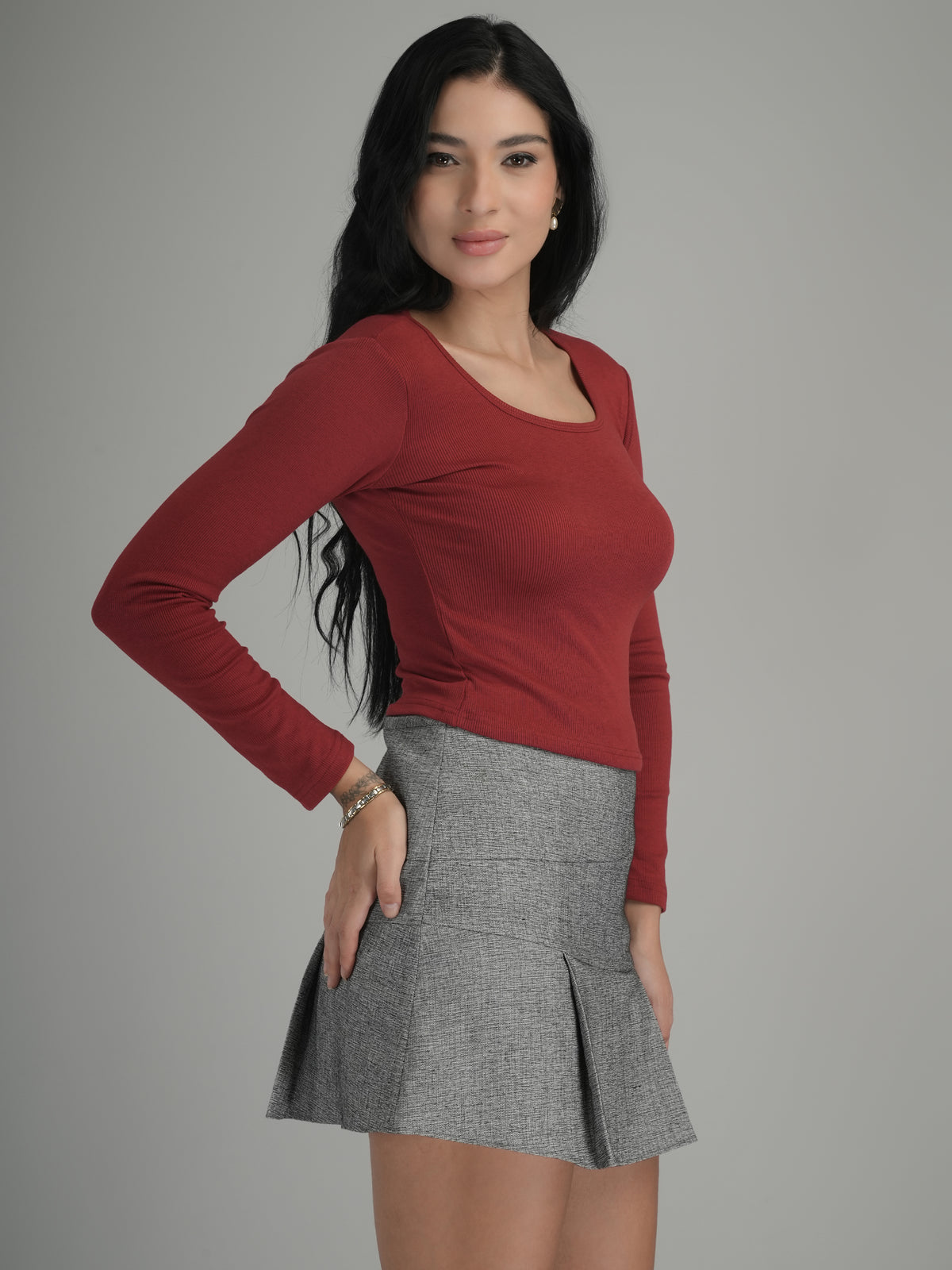 Urban Minimal Solid Crop Top