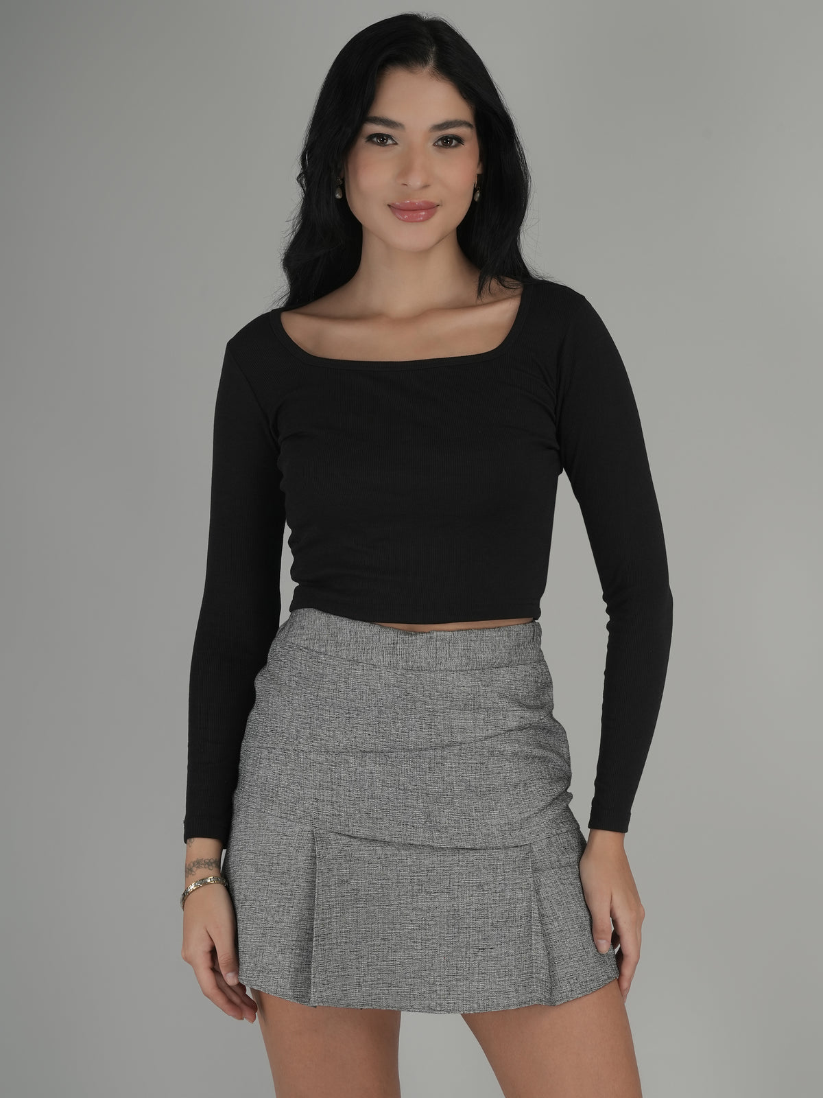 Casual Ease Solid Crop Top