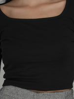 Casual Ease Solid Crop Top