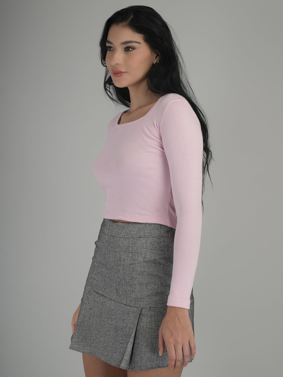 Relaxed Fit Solid Crop Top