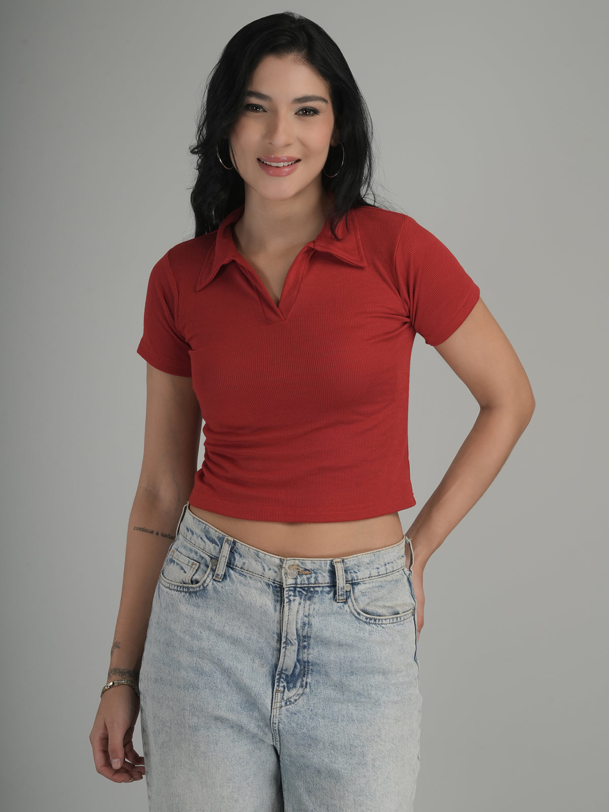 Summer Radiance Solid Crop Top