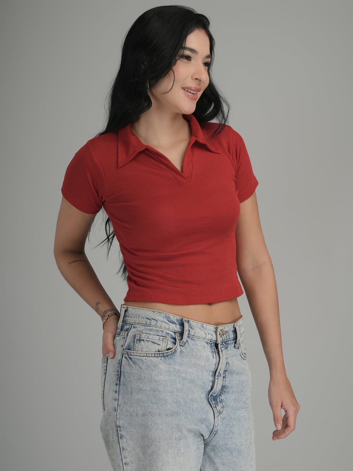 Summer Radiance Solid Crop Top