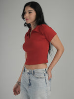 Summer Radiance Solid Crop Top