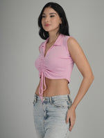 Vibrant Aura Solid Crop Top
