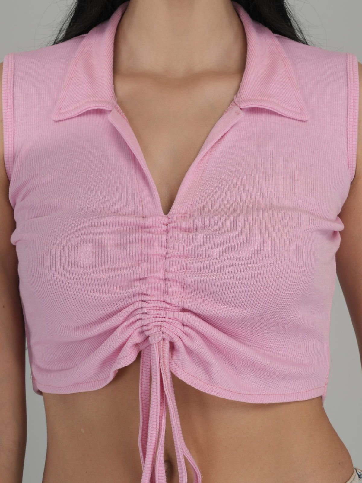 Vibrant Aura Solid Crop Top