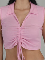 Vibrant Aura Solid Crop Top