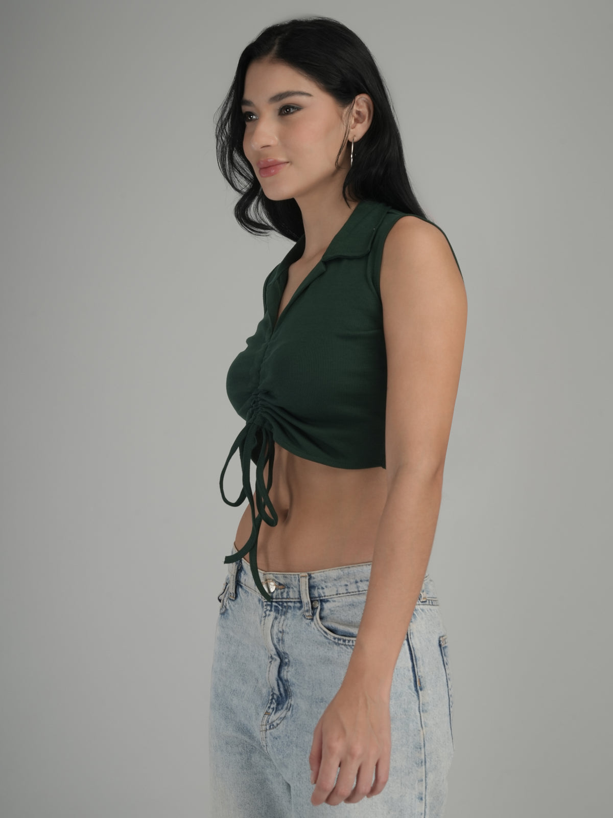 Relaxed Charm Solid Crop Top