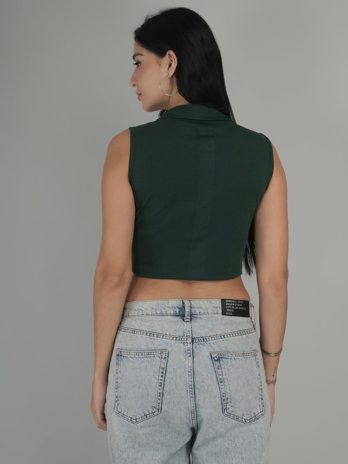 Relaxed Charm Solid Crop Top