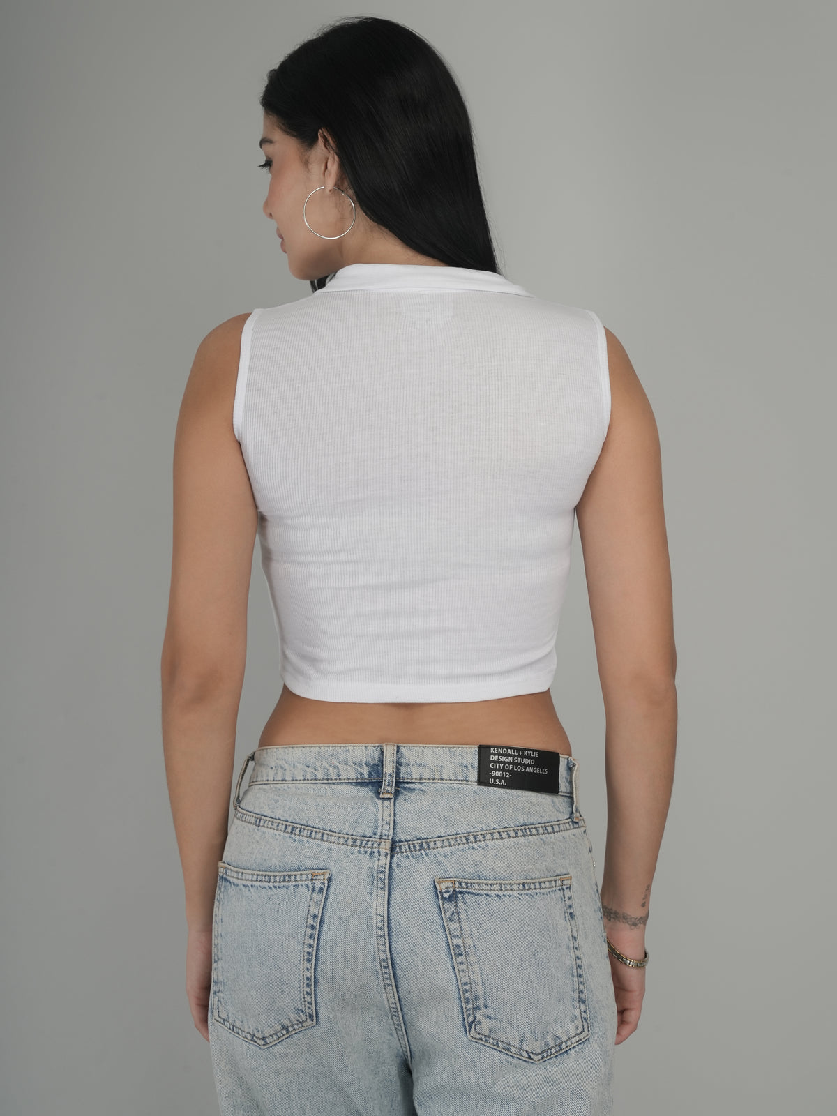 Timeless White Solid Crop Top