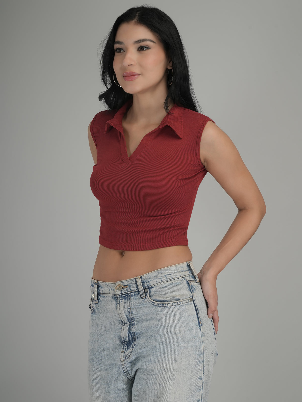 Sunny Glow Solid Crop Top