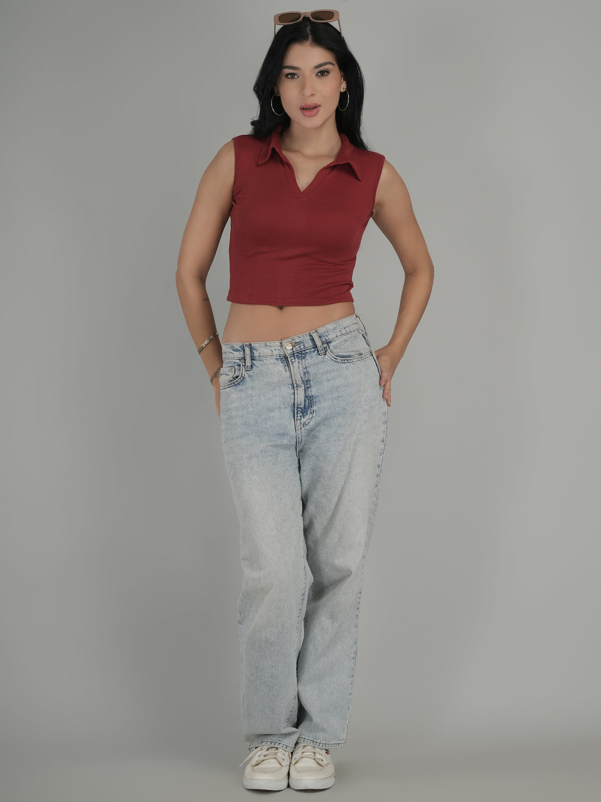 Sunny Glow Solid Crop Top