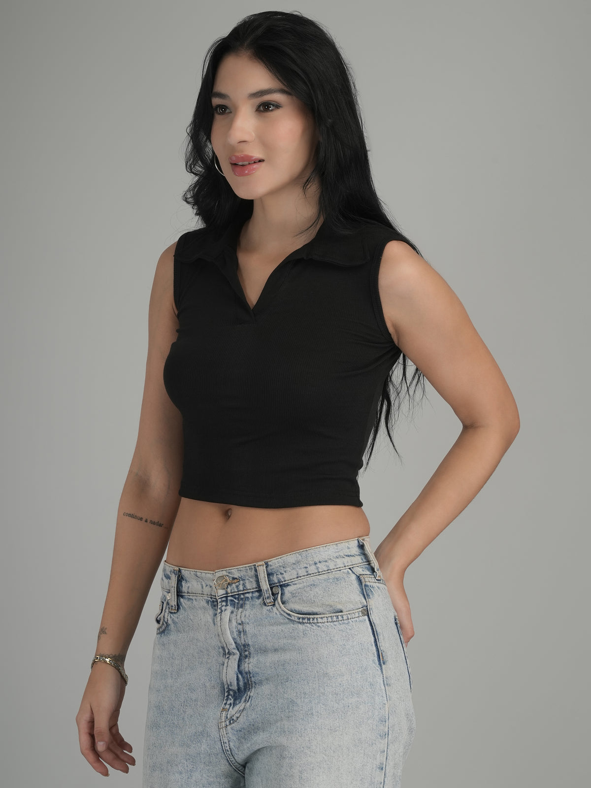 Athleisure Solid Crop Top