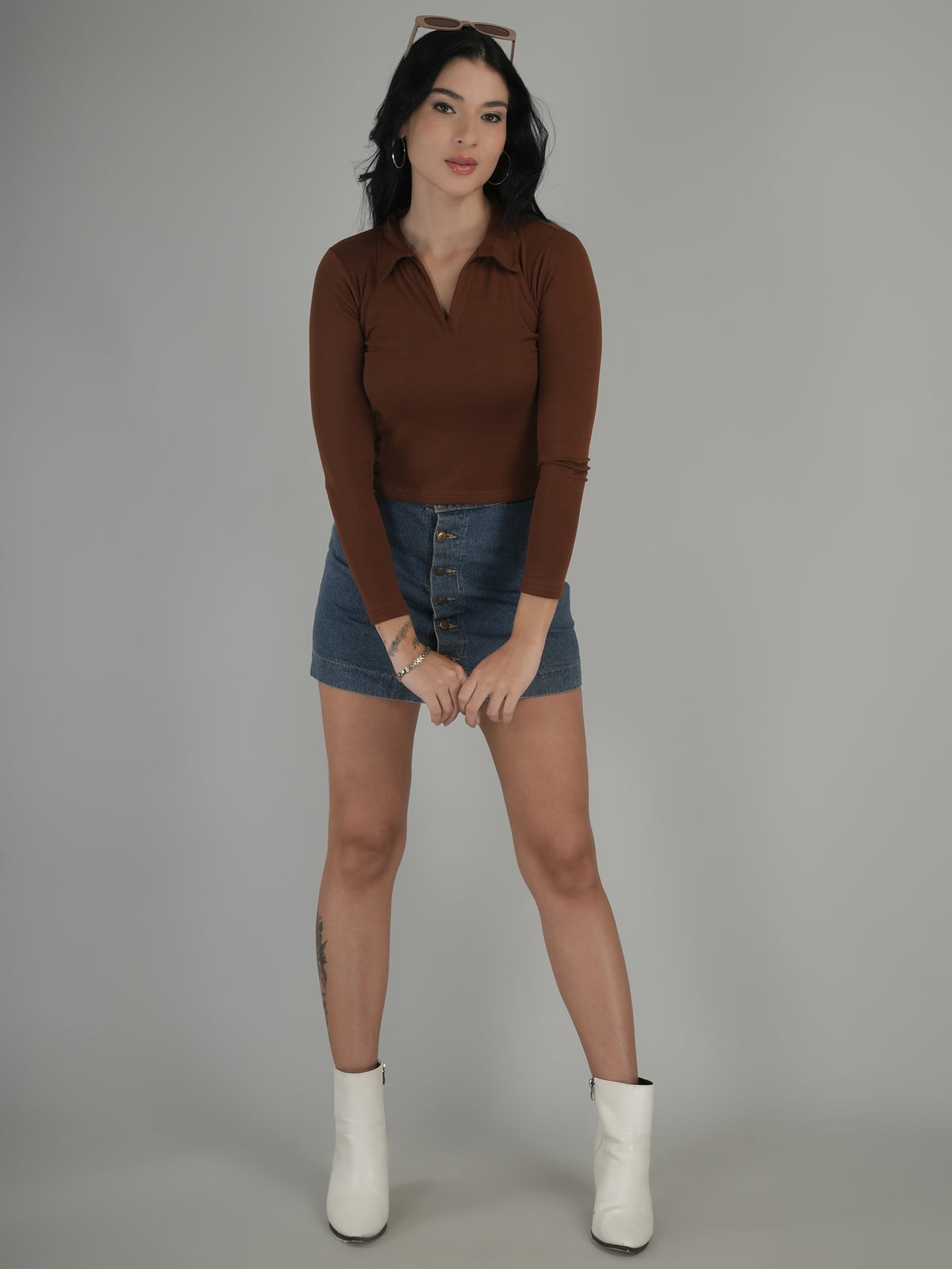 Bold Statement Solid Crop Top