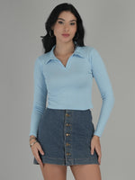 Chic Evening Solid Crop Top