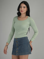 Sporty Vibe Solid Crop Top