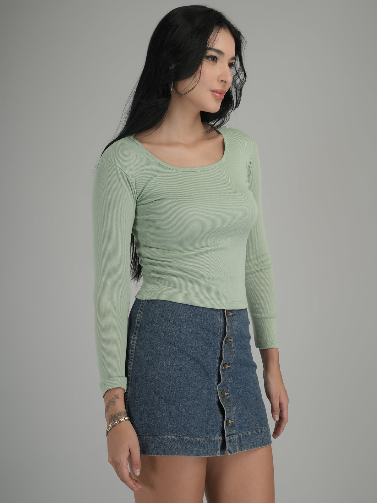 Sporty Vibe Solid Crop Top