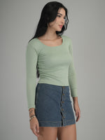 Sporty Vibe Solid Crop Top