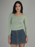 Sporty Vibe Solid Crop Top