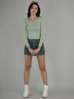 Sporty Vibe Solid Crop Top